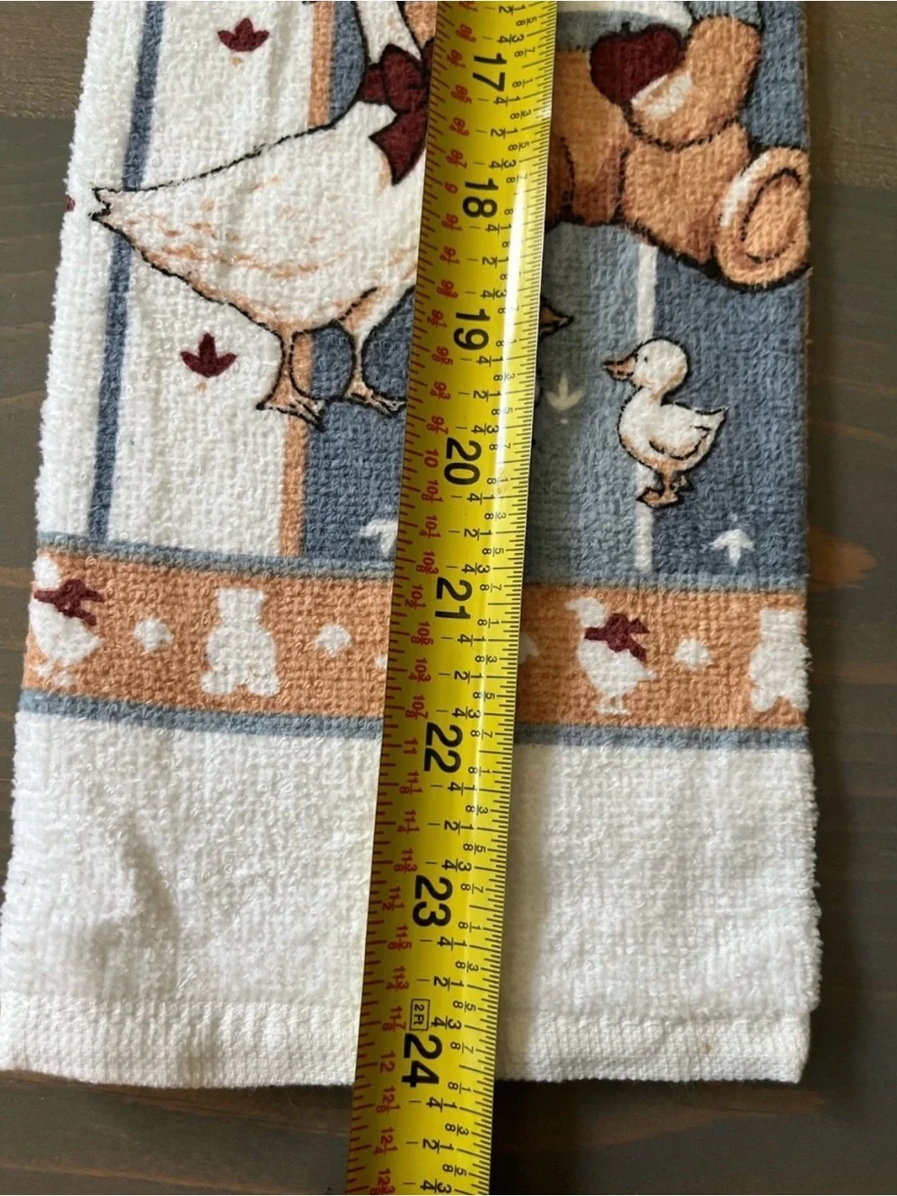 80s 90s Country Cottagecore Style Hand Towels Set of 2 Geese Bear NOS Vintage